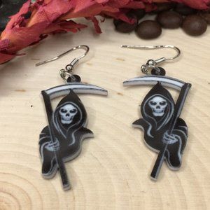 Reaper Acrylic Earrings Halloween